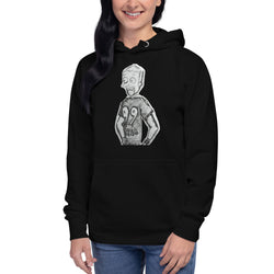 Ladies Premium Black Anime Hoodie